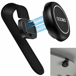 SUPMEGA Magnetische Auto-Sonnenblendenhalterung für OOONO CO-Driver NO1, Sonnenblendenhalterung aus Leder mit eingebauten Magneten, kompatibel mit OOONO NO1 Blitzerwarner