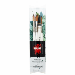 KUM 5146716 - Künstlerpinsel Set 4-teilig, Schlemmer Art Botanical Brush Set