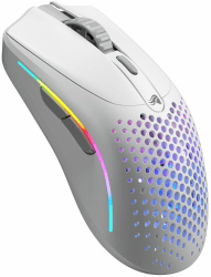 Glorious Model O 2 Mini Wireless Gaming-Maus - Leichte 57g, bis 210 Stunden Akkulaufzeit, Dual Wireless 2.4 GHz und Bluetooth 5.2, optischer Sensor mit 26K, 80M Klicks, 6 Tasten, FPS - Weiß