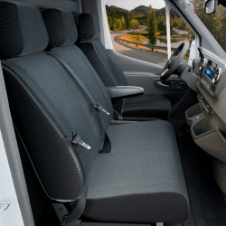 Walser Transporter Sitzbezüge Auto kompatibel mit Opel Movano, Renault Master, 1 Einzelsitz (Aussparung Armlehne) & Doppelsitz, Auto Sitzbezüge aus Stoff Sitzschoner Auto, Auto Sitzauflagen für Van