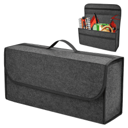 Kofferraumtasche, Kofferraum-Organizer Toolbag, Tragegriff, Robuster Grauer Nadelfilz, für Jedes Fahrzeug Passend