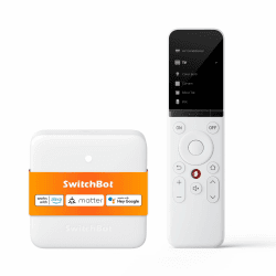 SwitchBot Universal Remote mit Hub Mini Matter Enabled, All-in-One-Smart-Fernbedienung mit anpassbarer App, steuert IR-/Bluetooth-Geräte, kompatibel mit TV/Klimaanlage/SwitchBots und vielem mehr