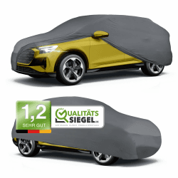 WALSER Premium Abdeckung Auto Indoor Stretch Plus Qualitätssieger Sehr Gut* Autoabdeckung Winter Autogarage Abdeckung Autoplane Winter Autogarage Abdeckung Winter Auto Abdeckplane SUV S anthrazit