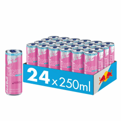 Red Bull Energy Drink Pink Edition (Sugarfree) - 24er Palette Dosen - Getränke mit Waldbeere-Geschmack, EINWEG (24 x 250 ml)