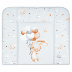 Wickelauflage 75 x 72 cm - Wickelkommode Auflage Baby changing mat Wickelunterlage für Wickeltisch Wickelaufsatz Waschmaschine Wickeltischauflage abwaschbar Wickelmatte 75x72 Kaninchen