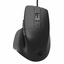 NEWWAY - Vertikale Maus Kabelgebunden A7-1200/1800/2400/3200 DPI – Ergonomisch – Leise – Plug und Play – USB – Schwarz