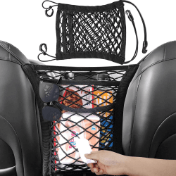 Netz Für Auto Lnnenraum,3 Schichten Mit 2 Taschen,Autositz Aufbewahrungsnetz,universal Netz Auto Vordersitze,Design Zur Vermeidung Von Störungen Durch Haustiere/Kinder
