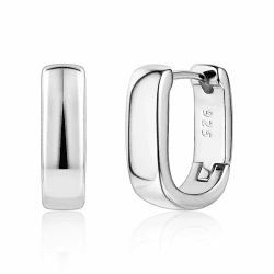 ALEXCRAFT Silber 925 Creolen Ohrringe Damen, Kleine Klobige Creolen Ohrringe Hypoallergen Sterling Silber Ohrringe Mini Dicke Creolen Ohrringe Kleine Huggie Ohrringe Kleine Breite Creolen Ohrringe 1.3-silber