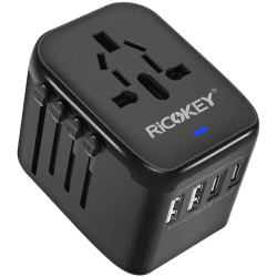 Reiseadapter Weltweit Universal Reisestecker mit 2 USB und 2 USB C Internationaler Steckdosenadapter Travel Adapter Stecker Weltweit für Deutschland USA England Australien Typ A/G/C/I