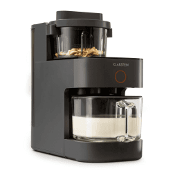 Klarstein Mixer, Standmixer mit 300 Motor- und 1250 Watt Heizleistung, Hochleistungsmixer für Pflanzenmilch Zubereitung, Smoothie Mixer mit 360° Heiztechnologie, 30.000 U/min, Touchscreen, Schwarz