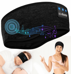 Schlafkopfhörer Bluetooth 5.4, Schlaf Stirnband Kopfhörer Headband Schlafmaske, Sportskopfhörer Musik schlafen Stirnband für Sport Training, Joggen, Yoga, Reisen