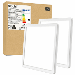 slochi (2 Stücke LED Deckenleuchte, 18W Ultra Dünn Deckenlampe Flach 2.1cm, 6500K Kaltesweiß Deckenleuchten Quadrat für Schlafzimmer,Bad,Flur,Küche