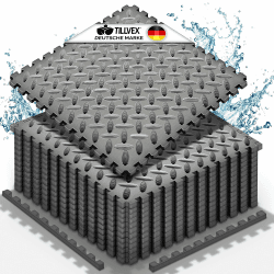 tillvex® Pool Bodenschutzmatte 36 Stück | Unterlegmatte für Pool & Planschbecken | Poolmatte Bodenmatte Outdoor | Poolunterlage Bodenschutz Matten wärmeisolierend | Whirlpool Bodenfolie weich 36 Stück Anthrazit