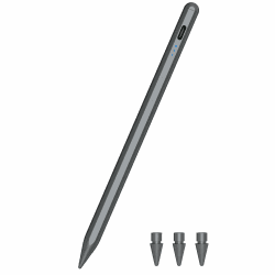 Pencil USB-C für iPad (2018-2023), 10 Min Schnellladung mit Neigungssensitivität & Palm Rejection Stylus Stift für iPad Pro 11''/12,9'', iPad 10/9/8/7/6, iPad Mini 7/6/5, iPad Air 5/4/3 gray