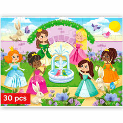 QUOKKA Puzzle 30 Teile Kinder - Solo Puzzle ab 3 4 Jahre Für Mädchen und Jungen - Spielzeug zum Lernen von Fürsten - Spiele Geschenk für Mädchen und Jungen 5 6 7