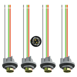 WMYCONGCONG 4 STÜCKE 1157 BAY15D Blinker Glühbirne Sockel Kabelbaum Stecker