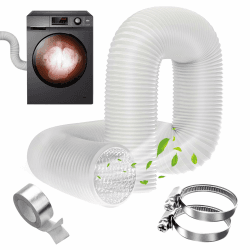 YSOOUA Abluftschlauch Ø150mm Alu Flexrohr Länge 3M PVC Alurohr Lüftungsschlauch Schlauch Alurohr Schlauch Aluminium Aluflexschlauch mit 2 Schlauchschelle für Klimaanlagen Wäschetrockner (Ø150mm - 3M)