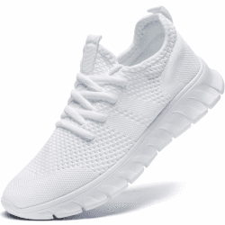 Damyuan Damen Schuhe Sneaker Sportschuhe Turnschuhe Laufschuhe Tennisschuhe lechit Fitnessschuhe Slip on Walkingschuhe 41 EU B Weiß