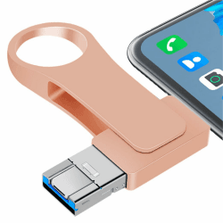 USB Stick 512GB - Lyshery Speicherstick USB 3.0 4 IN 1 Fotostick Große Kapazität USB Stick Handy Mini Flash Laufwerk für Smartphone Laptop Computer PC OTG Android Kopierten Mit Einem klick