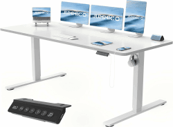 JUMMICO Höhenverstellbarer Schreibtisch Höhenverstellbar Elektrisch, Ergonomischer Steh-Sitz Tisch Stehpult Verstellbarer Computertisch,Stehschreibtisch Bürotisch Standing Desk,200 x 80 cm, Weiß