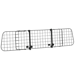 PawHut Hundeschutzgitter Auto Universal verstellbar Kofferraumgitter Trenngitter Metall schwarz (91-152) x 30 cm