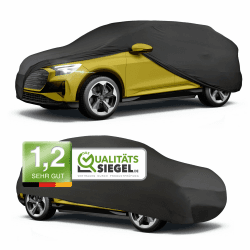 Walser Premium Abdeckung Auto Indoor Stretch Plus Qualitätssieger Sehr Gut* Autoabdeckung Winter Autogarage Abdeckung Autoplane Winter Autogarage Abdeckung Winter Auto Abdeckplane SUV M schwarz