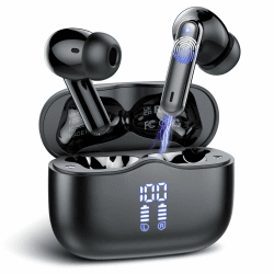Bluetooth Kopfhörer, In Ear Kopfhörer Kabellos Bluetooth 5.4 mit 4 ENC Noise Cancelling Mikrofon, 40Std Spielzeit kopfhörer Bluetooth, LED-Anzeige IP7 Wasserdicht Ohrhörer für Studium und Arbeit 2025