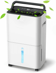 Luftentfeuchter Elektrisch 20L/24H aumgröße ca. 200m³, Raumentfeuchter, Entfeuchter Wohnung mit LED/Digitaler Display, Wäschetrocknung, Kontinuierliche Entwässerung, 24H Timer, Griff, Kindersicherung