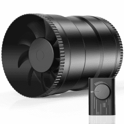 Hon&Guan 150 mm Rohrventilator Regelbar, 587 m³/h Rohrlüfter, Abluftventilator mit Stecker Upgrade Controller, Kanalventilator für Badzimmer Wintergarten, Growzelte, Keller, Küche, Schwarz