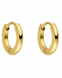 PURELEI® Ike Ohrringe – Damenohrringe aus langlebigem Edelstahl – Wasserfeste Ohrringe Damen – 1,4 cm Durchmesser – Modeschmuck für deinen individuellen Look Gold Vergoldet