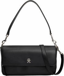 Tommy Hilfiger TH SOFT UTILITY LRG CROSSOVER PU Umhängetasche Damen, Schwarz (Black), OS