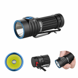 OLIGHT Baton Turbo kleine Taschenlampe 1000 Lumen bis zu 510 Meter Leuchtweite Wiederaufladbare Hanlampe mit Intelligent Anzeige, 50 Tage Laufzeit, 91g Mini Flashlight mit 5 Lichtmodi Schwarz