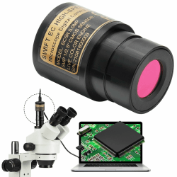 SWIFT EC5R Digitale 5,0-Megapixel-Mikroskop Kamera für Farbfotografie und Video, Okularhalterung, USB 2.0-Anschluss, Windows- und Mac-kompatibel