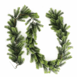 COEKI Tannengirlande aus Kunststoff 190cm Weihnachtsgirlande grün DP künstliche Girlande Tanne Spritzguss Weihnachtsdeko Tannengirlande für Innen und Außen Treppe Balkon Fenster Kamin Deko