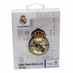 Real Madrid CF USB-Stick in Wappenform, 16 GB, offizielles Produkt (CyP Brands)