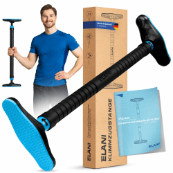 ELANI – sichere Klimmzugstange bis 300 kg für Türrahmen ohne Bohren mit innovativer Gewindesperre – Tür Klimmzugstange 70-90 cm Pull Up Bar - auch als Reckstange Indoor oder Pullup Bar Door