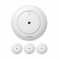 X-Sense Wi-Fi Wassermelder mit Batterie, Wassersensor IP66, WLAN-Wassersensor, EIN Zubehörteil für das SWS54-Wassersensor-Kit, Einzelverpackung, Modell SWS51, 3 Stück