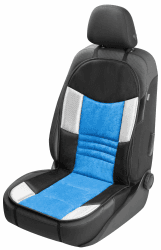 Walser Auto-Sitzauflage Hunt, Sitzkissen-PKW, Universal Sitzschoner-Auto, Sitzauflage-Auto Vordersitze, Sitzunterlage-Auto blau schwarz