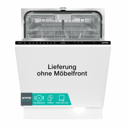 Gorenje GV 663 D60 Vollintegrierbarer Geschirrspüler /60cm Spülmaschine/ 16 Maßgedecke / 3 Körbe / 8 Programme/SpeedWash/TotalDry/höhenverstellbarer Oberkorb/vollständiger Überlaufschutz