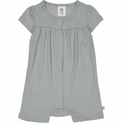 Müsli by Green Cotton Baby-Mädchen Pointelle Puff S/S Beach Body Base Layer 86 Jasmin Blue