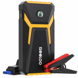 GOOLOO GE2000 Starthilfe Powerbank, 2000A Booster Auto Starthilfe mit LED Taschenlampe, Intelligentes Starthilfekabel, Supersafe 12V Auto Starthilfe für 6.0L Benzin und 4.0L Diesel