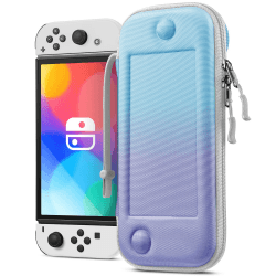 Fintie Slim Tasche Kompatibel mit Nintendo Switch/Switch OLED Modell - [Ultradünn] Stoßfeste Hartschalen Tragetasche mit 10 Spielkartenhaltern für Switch Konsole Joy-Con, Abend Ombre