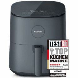 COSORI Airfryer, 7-in-1 Heissluftfritteuse 4,7 L, Max 230℃ & 55dB leise Heißluftfritteuse, 100+ Rezpete, Hähnchen, Steak, Speck, Tiefkühlkost, 55% energiesparend, spülmaschinenfest