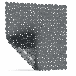 SilverRack Duschmatte rutschfest 53x53 cm (Dunkelgrau Kiesel Steinoptik) - Antirutschmatte Dusche BPA frei - Badematte rutschfest & maschinenwaschbar - Duscheinlage rutschfest & schimmelfest