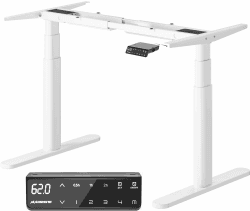 MAIDeSITe TH2 Plus Art Höhenverstellbarer Schreibtisch Gestell mit Ovaler Beindesign, Elektrisch Dualmotor Tischgestell höhenverstellbar mit 62-125cm, 4 Memory-Steuerung Schreibtisch höhenverstellbar