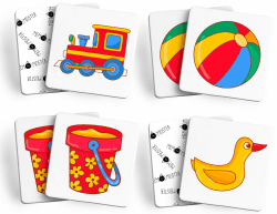 MEMO-MEISTER Memo Spiel Kinder ab 3 Jahre DREI-KÄSE-HOCH I Gedächtnisspiel Legekartenspiel mit 36 Karten (18 Paare) Geschenk für die ganz Kleinen mit extradicke Karten 4,5 x 4,5 cm im Natur-Karton