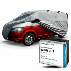 WALSER Hagelschutz Abdeckplane Transporter, Abdeckplane Bus Hybrid UV Protect, Vergleichssieger* Auto Hagelschutzplane L kompatibel mit VW Caddy/T4/T5/T6, Mercedes Viano/Vito