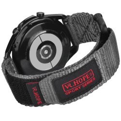 V.R.HOPE Nylon Armband 22MM für Samsung Galaxy Watch 3 45 mm, Uhrenarmband für Samsung Galaxy Watch 46mm/ Galaxy Gear S3 Frontier/Classic Band für Männer -Grau