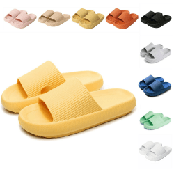 Sumvov Cozyslides Original Damen Schlappen 100% EVA Super Weich Rutschfest Badeschuhe Cozislides Original Hausschuhe Damen 40/41 EU Gelb