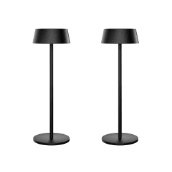 K-Bright Dimmbare LED Akku tischleuchte, wiederaufladbar, warme Lichtfarbe, 3000K, wasserdichte Schreibtischlampe für den Innen und Außenbereich, 1Meter USB-C, Schwarz(2 Stück)